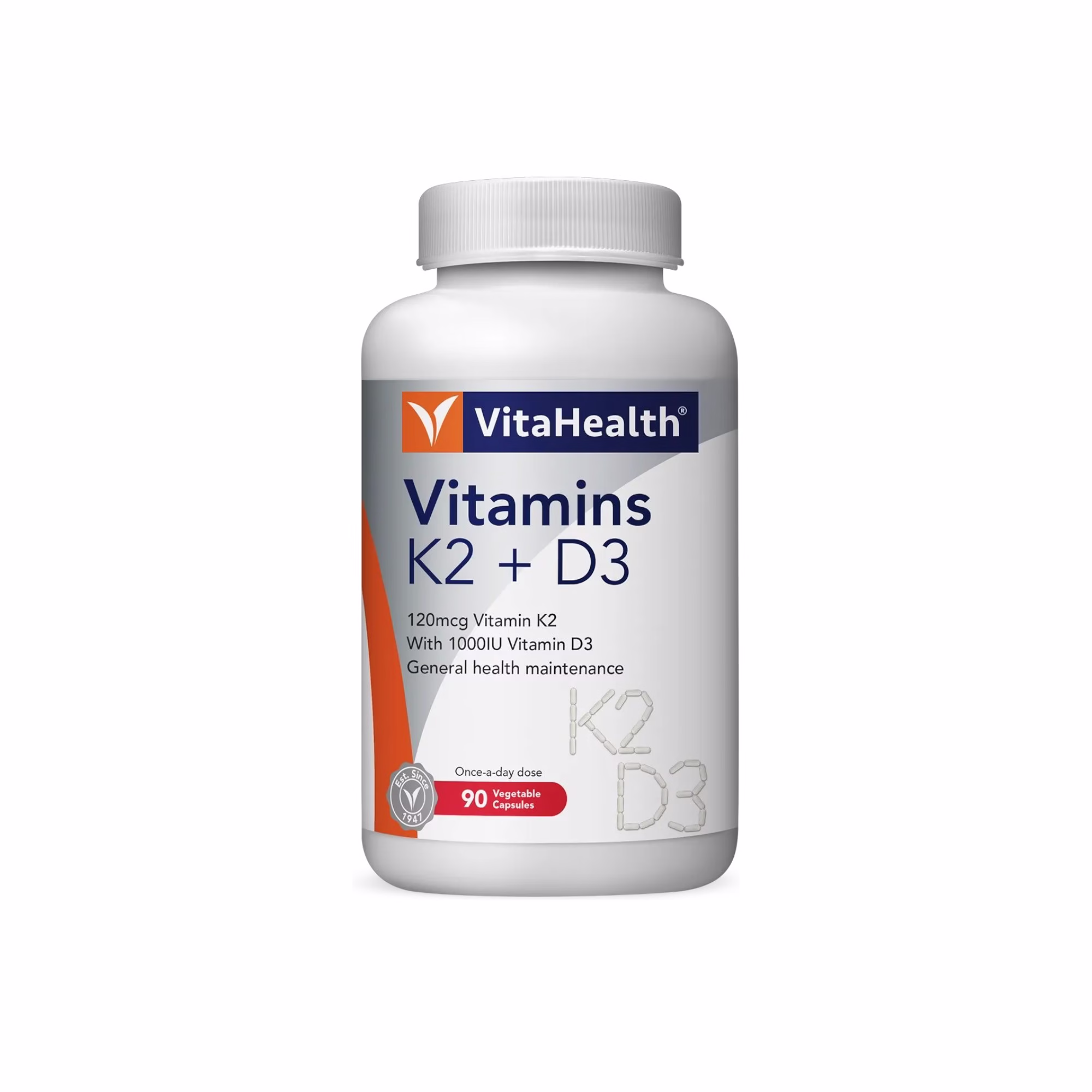 VitaHealth Vitamins K2 + D3 (90 Capsules)
